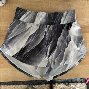 DSG Black and White Printed Athletic Shorts